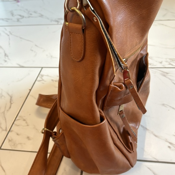 Faux Leather Backpack with shoulder strap - Picture 6 of 8